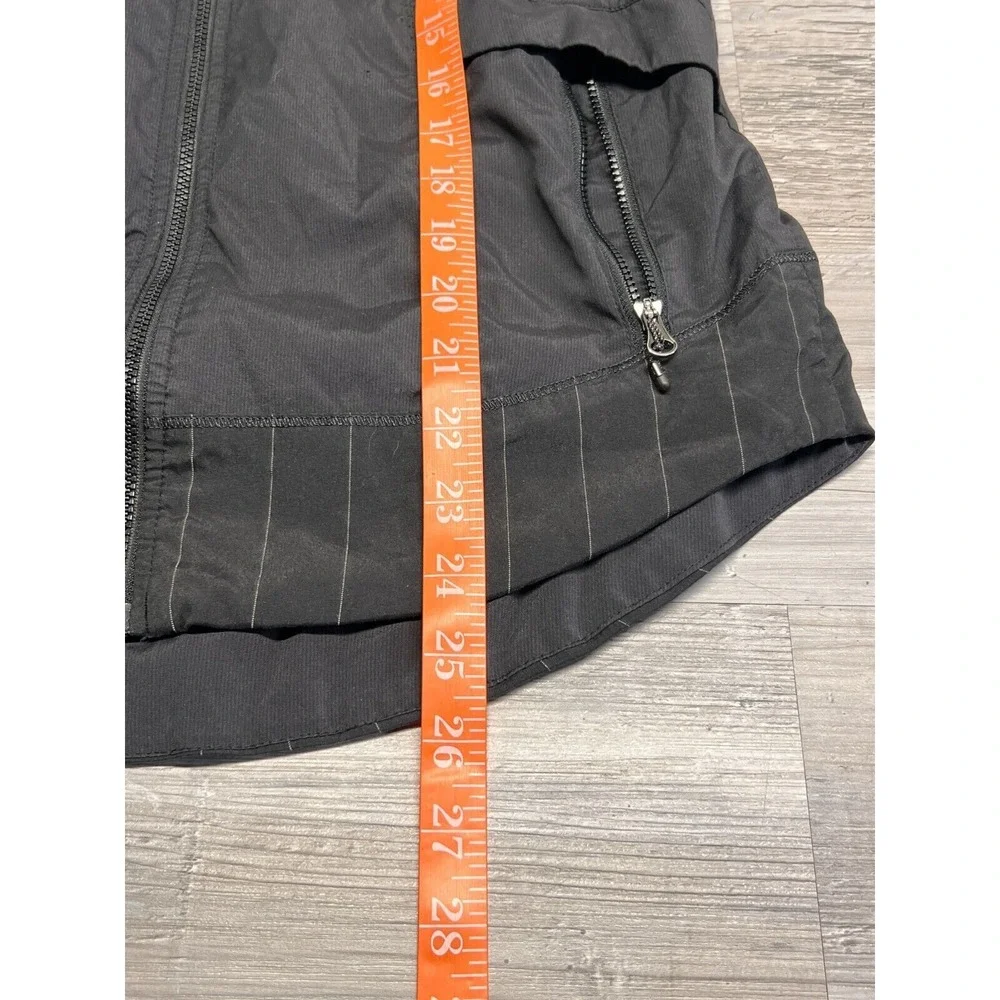 Lululemon Womens Bandit Jacket Black Size 4 Reflective Running Outerwear Hooded